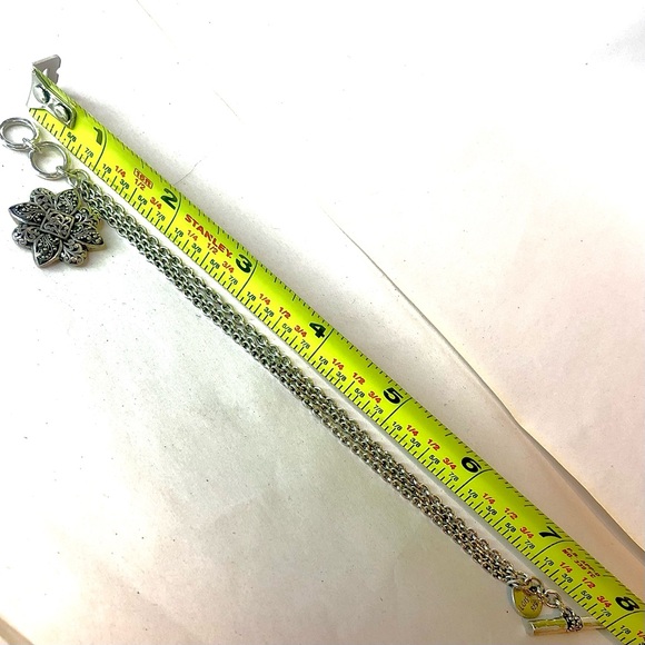 LOIS HILL Sterling Silver Reversible Multi-Strand Floral Charm & Toggle Bracelet - Picture 10 of 17